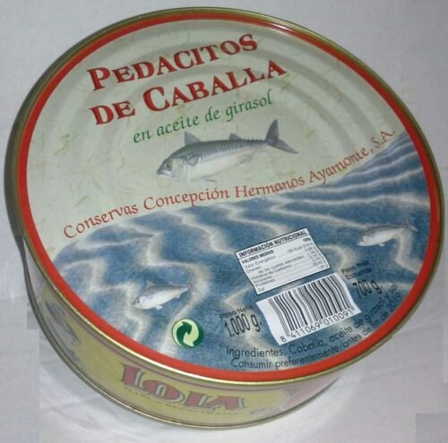 pedacitos de caballa en aceite de girasol